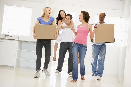 Boxes and furniture stored securely in a Wealdstone storage space