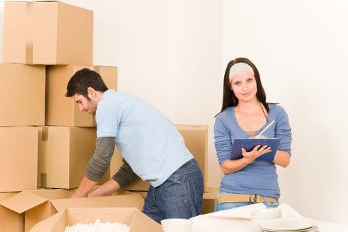A person retrieving seasonal items from a Wealdstone storage facility